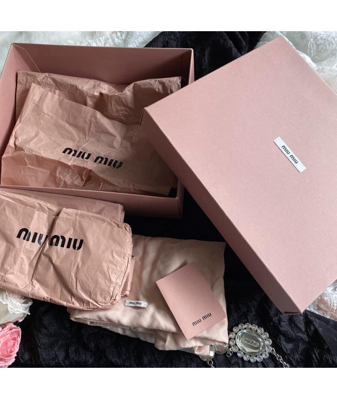 MIU MIU Голубая сумка с короткими ручками, фото 5