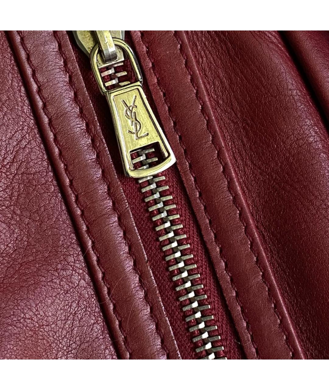 SAINT LAURENT Красная сумка с короткими ручками, фото 3