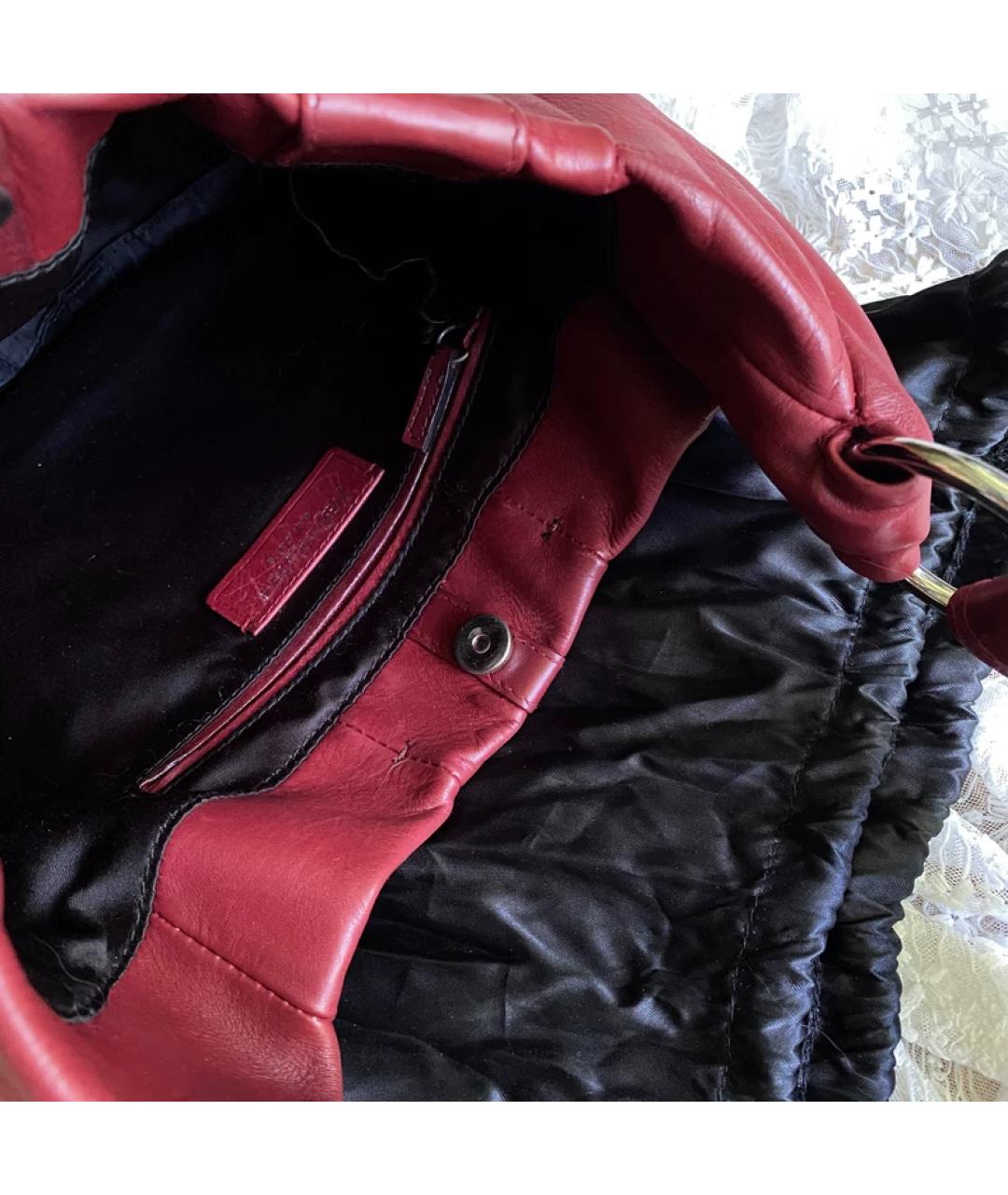 SAINT LAURENT Красная сумка с короткими ручками, фото 2