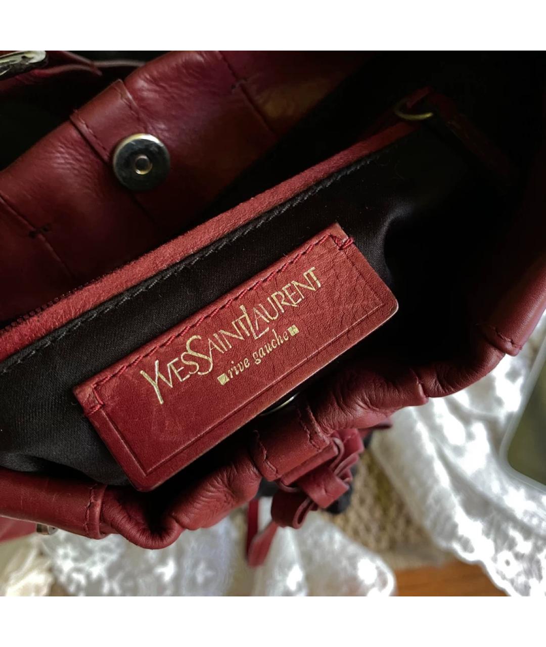 SAINT LAURENT Красная сумка с короткими ручками, фото 6