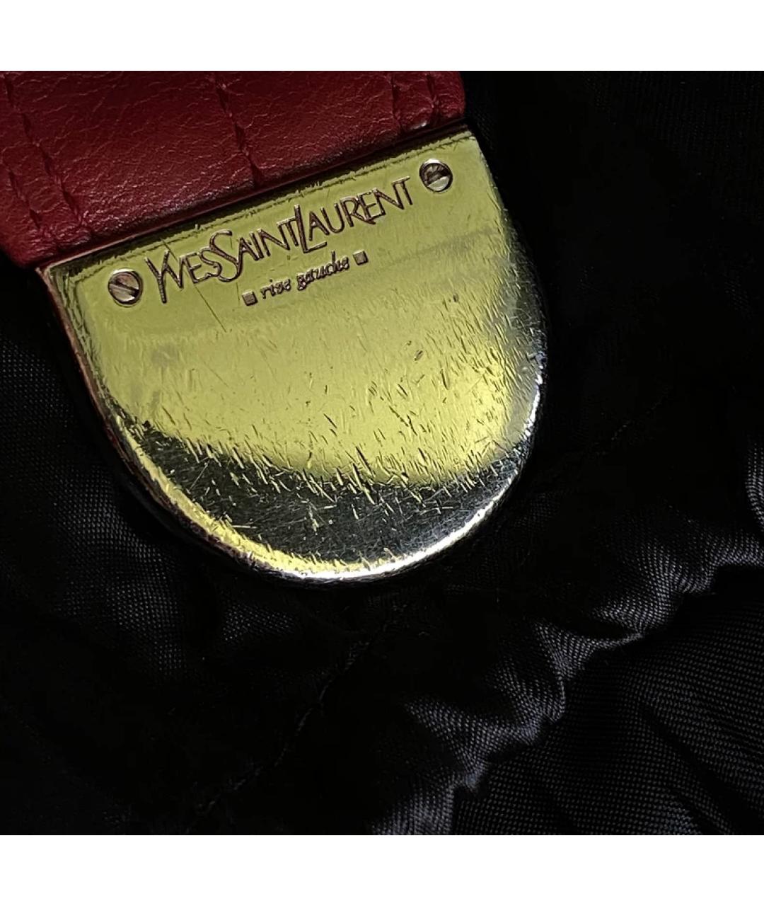 SAINT LAURENT Красная сумка с короткими ручками, фото 4