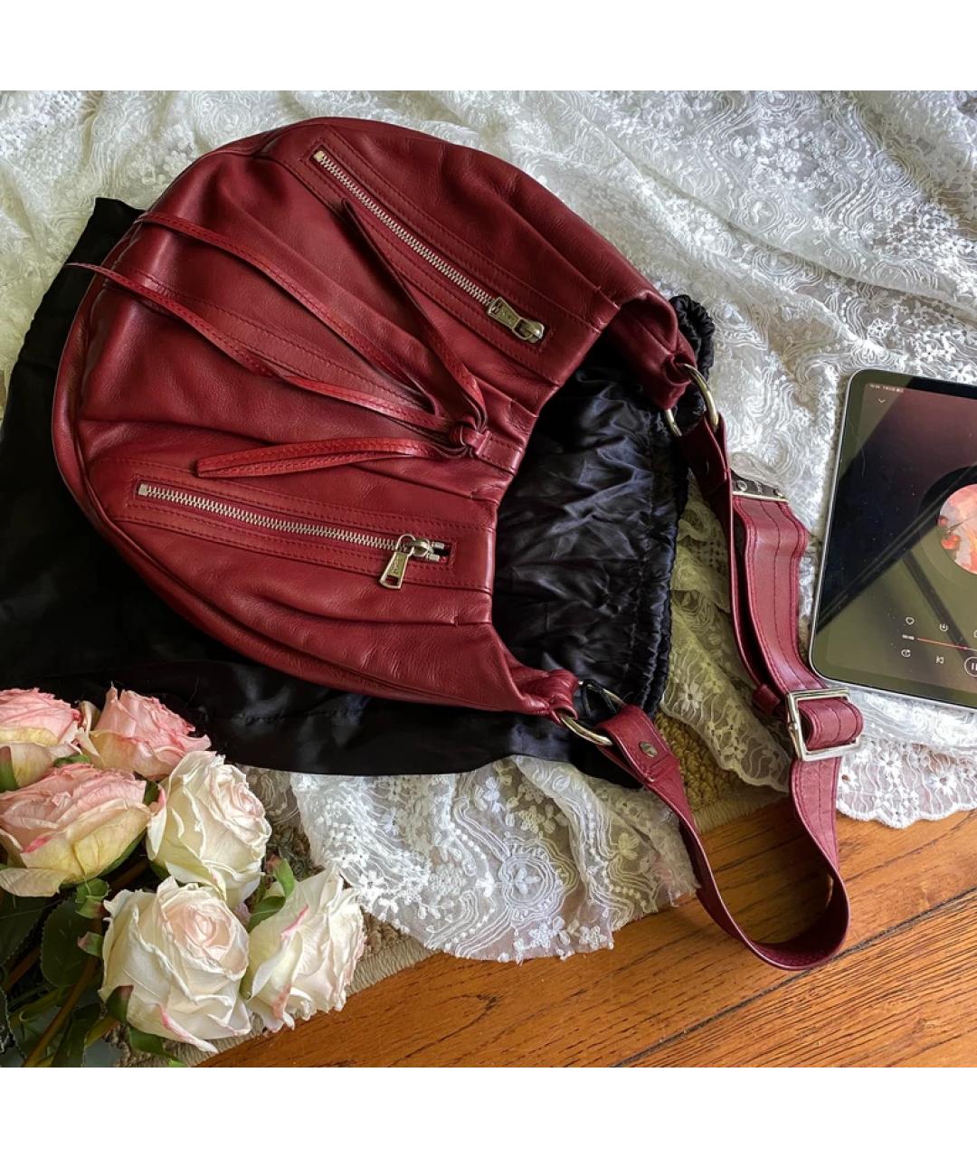 SAINT LAURENT Красная сумка с короткими ручками, фото 8