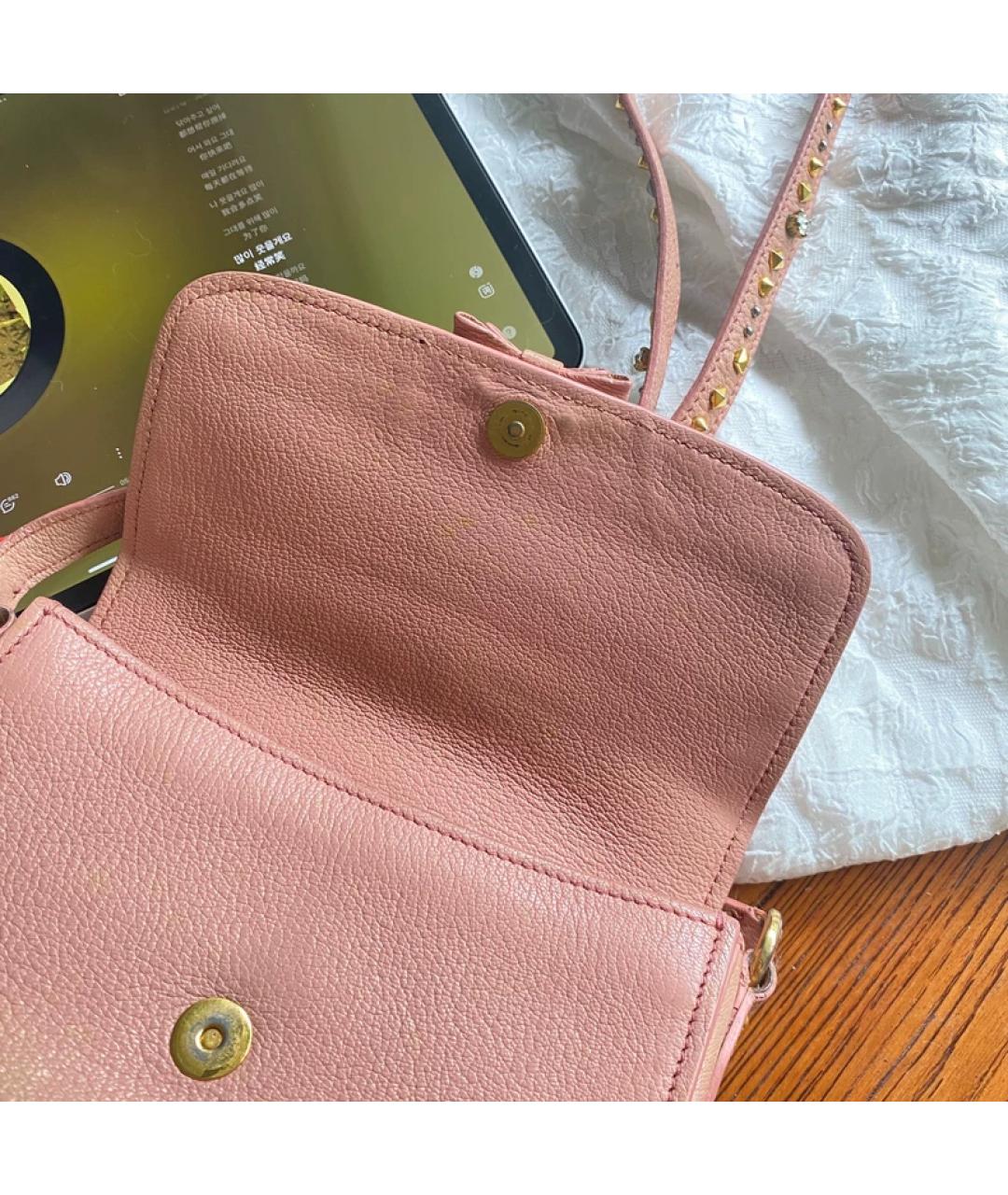 MIU MIU Розовая сумка с короткими ручками, фото 3