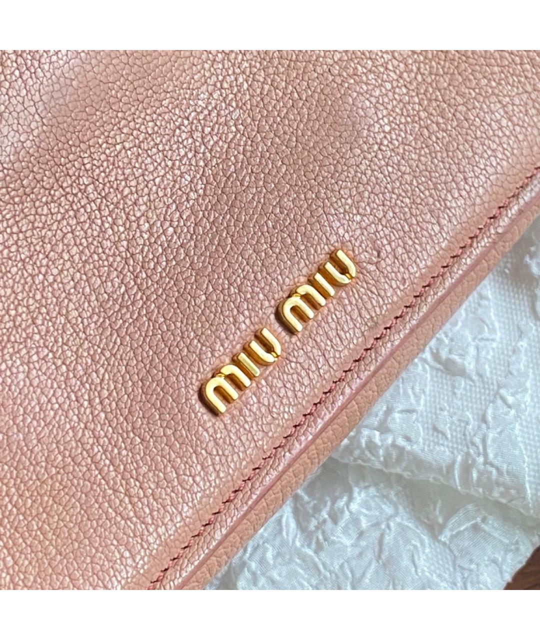 MIU MIU Розовая сумка с короткими ручками, фото 7