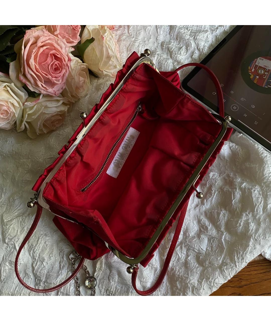 MIU MIU Красная сумка с короткими ручками, фото 2