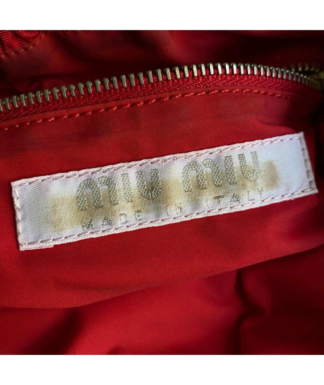 MIU MIU Красная сумка с короткими ручками, фото 3