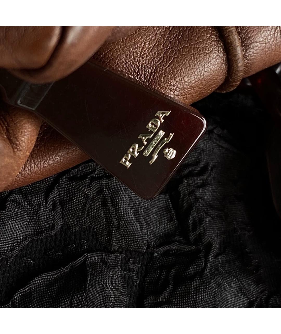 PRADA Коричневая сумка с короткими ручками, фото 2