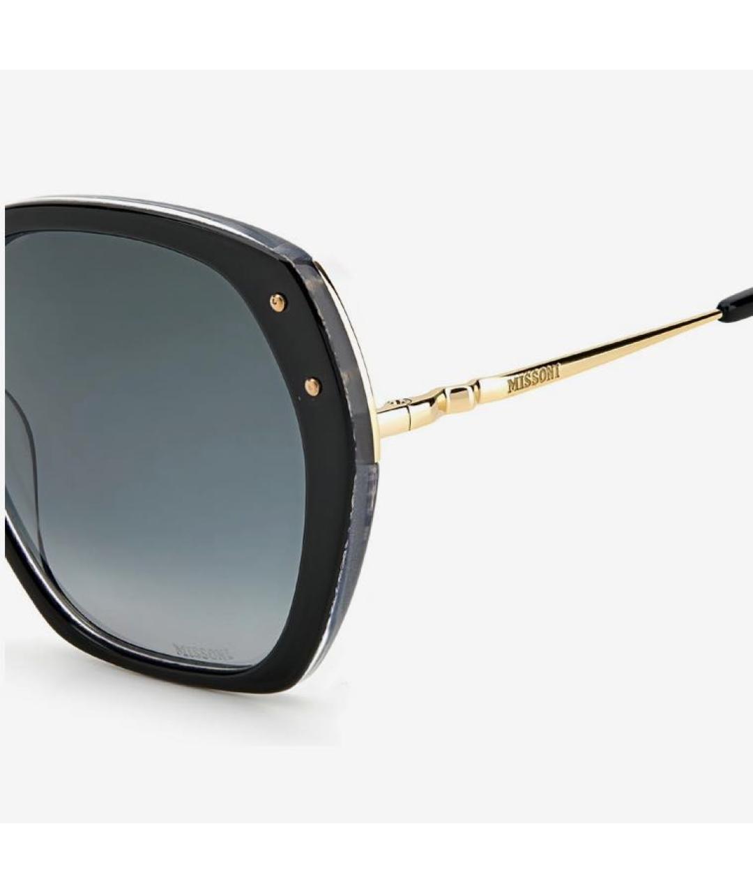 MISSONI Черные пластиковые солнцезащитные очки, фото 3
