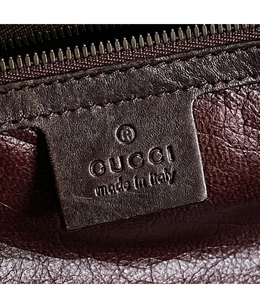 GUCCI Коричневая меховая сумка с короткими ручками, фото 7