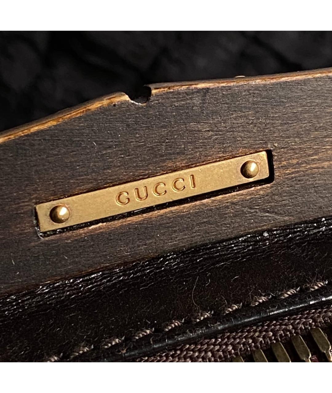 GUCCI Коричневая меховая сумка с короткими ручками, фото 6