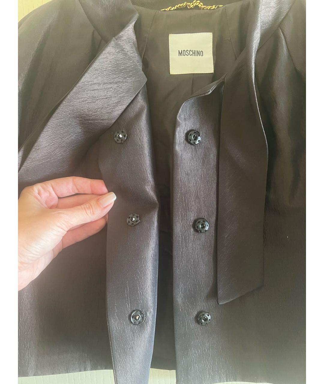 MOSCHINO Коричневый кожаный жакет/пиджак, фото 4