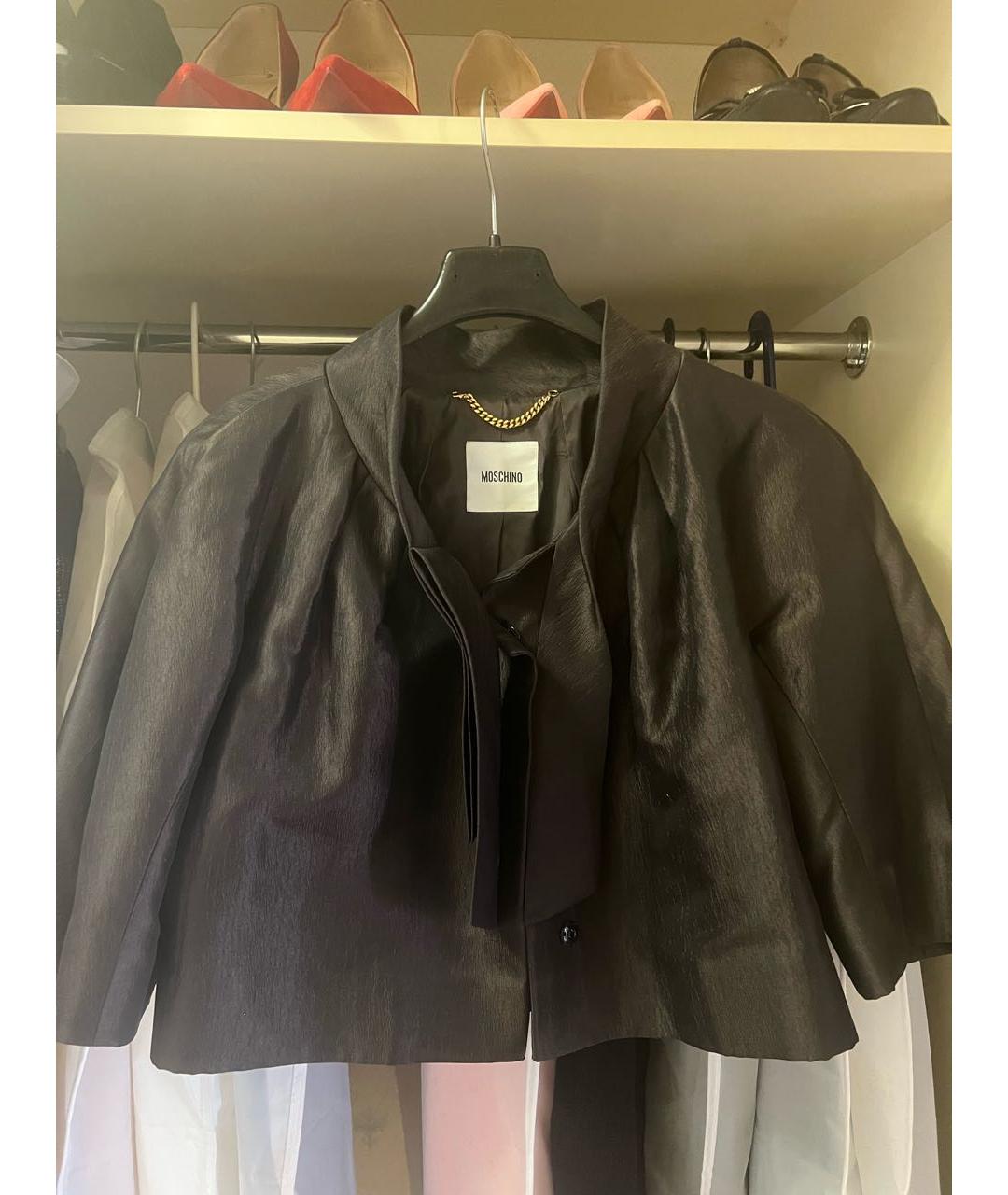 MOSCHINO Коричневый кожаный жакет/пиджак, фото 8