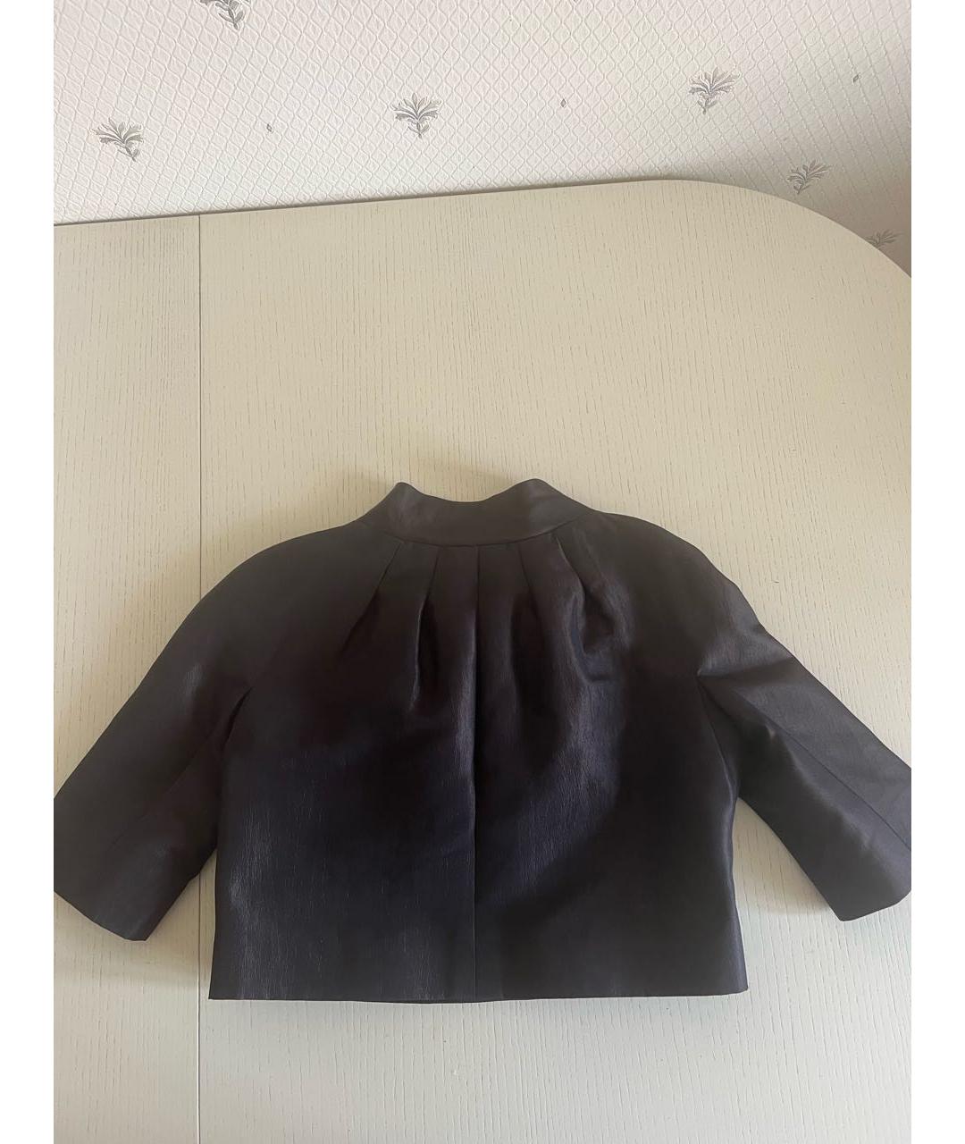 MOSCHINO Коричневый кожаный жакет/пиджак, фото 2