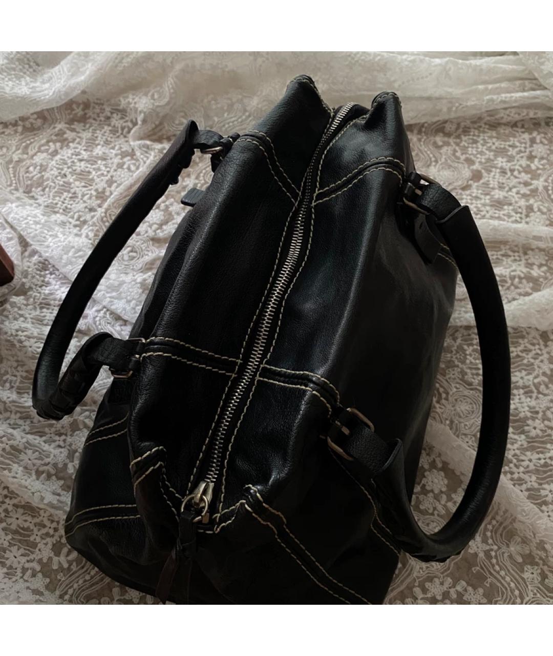 MIU MIU Черная кожаная сумка с короткими ручками, фото 2