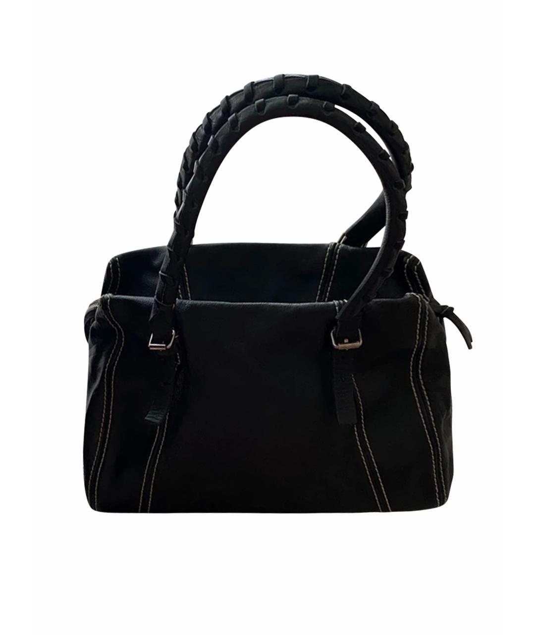 MIU MIU Черная кожаная сумка с короткими ручками, фото 1