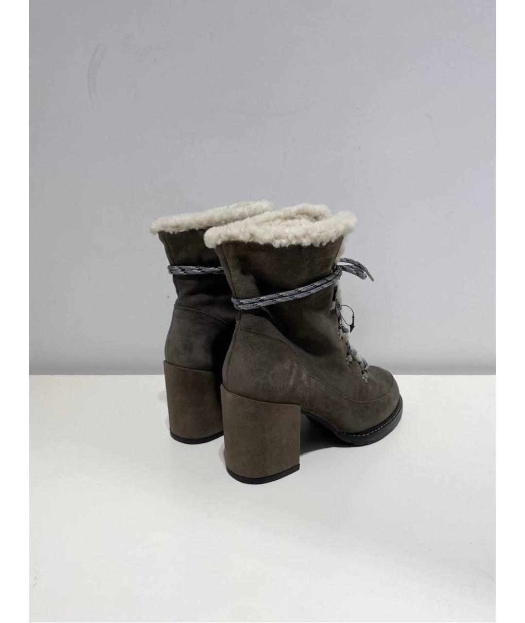 STUART WEITZMAN Серые замшевые ботинки, фото 3