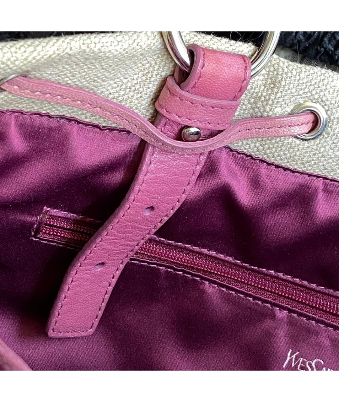 SAINT LAURENT Розовая пелетеная сумка с короткими ручками, фото 4