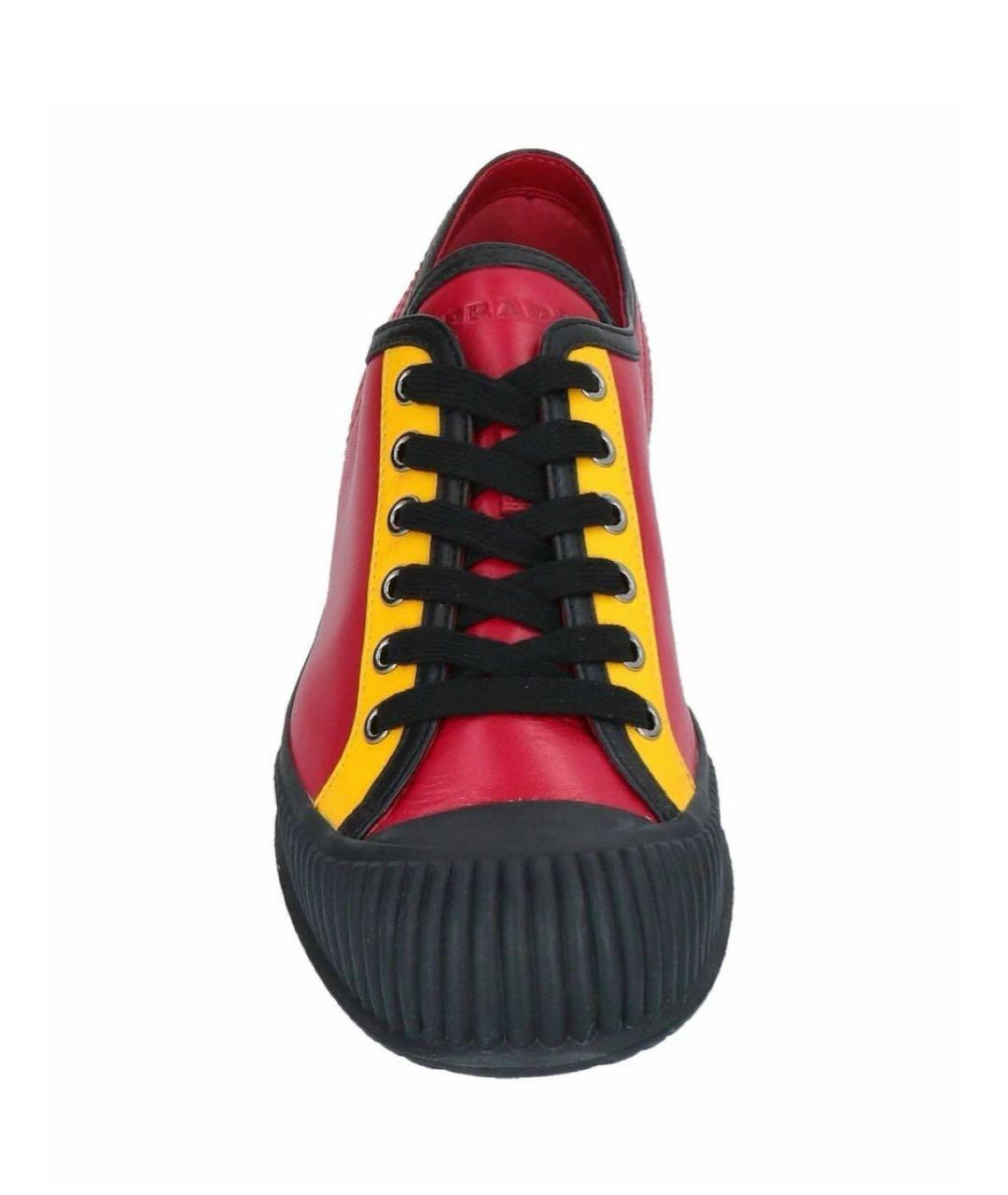 PRADA Красные кожаные кеды, фото 2