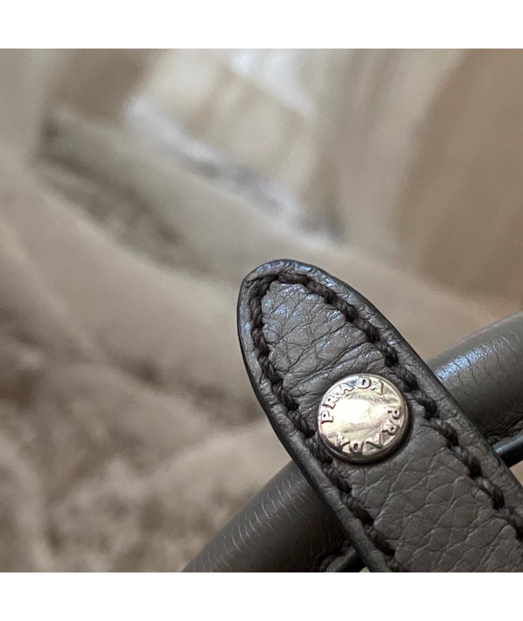 PRADA Серая сумка с короткими ручками, фото 6