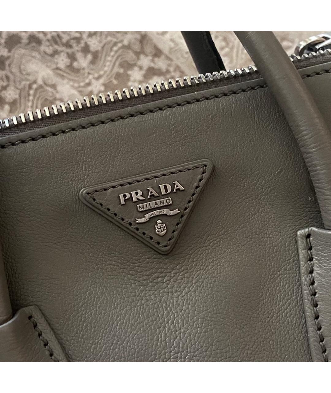 PRADA Серая сумка с короткими ручками, фото 4
