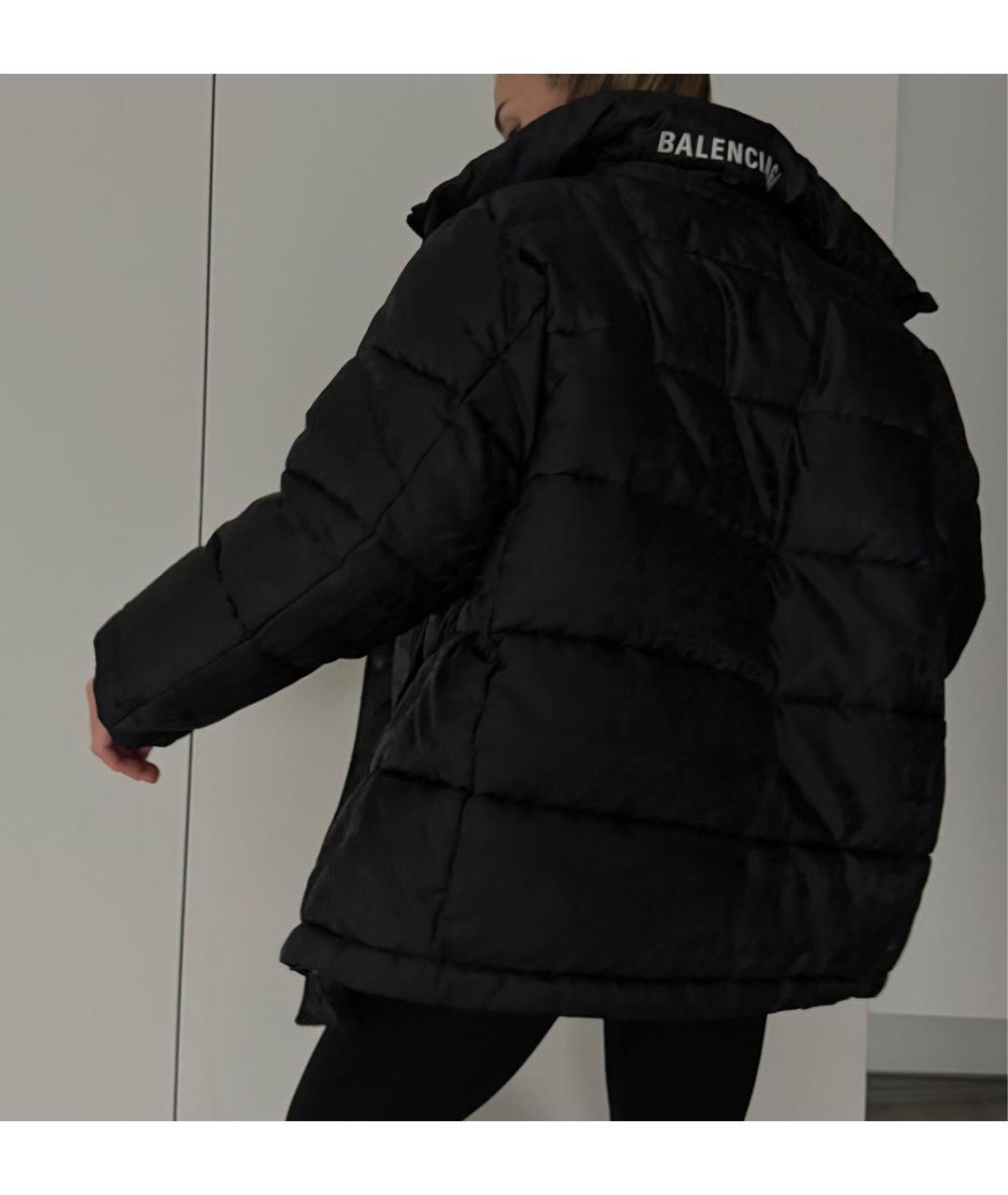 BALENCIAGA Черный хлопковый пуховик, фото 5