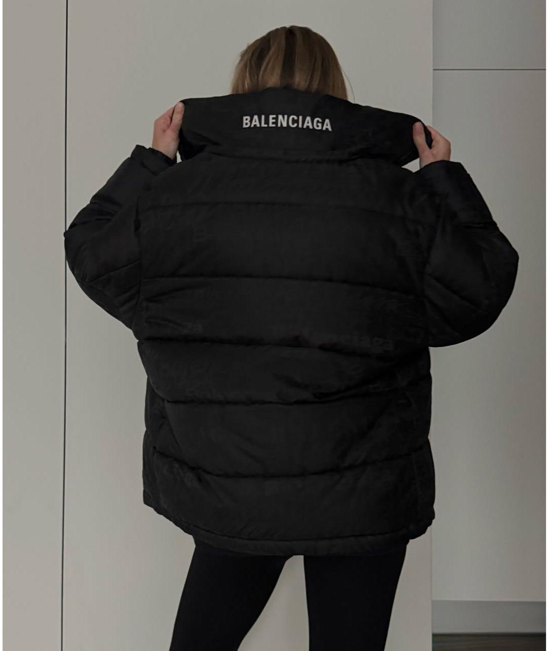 BALENCIAGA Черный хлопковый пуховик, фото 2