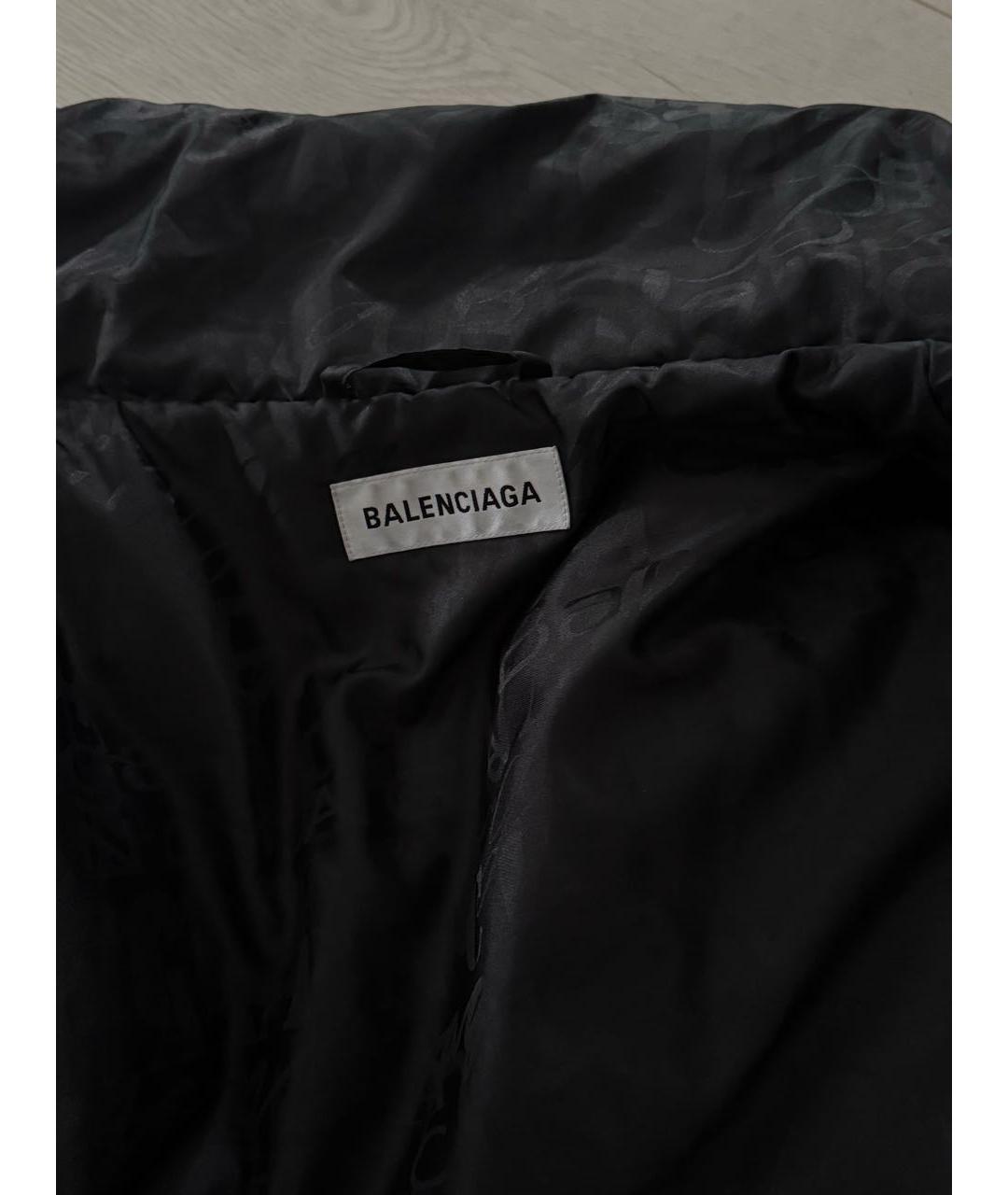 BALENCIAGA Черный хлопковый пуховик, фото 3