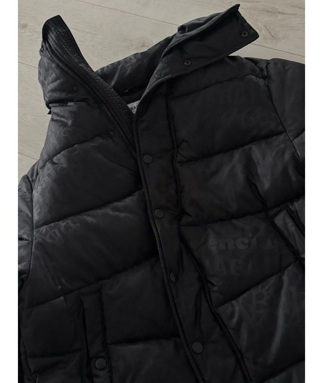 BALENCIAGA Черный хлопковый пуховик, фото 4