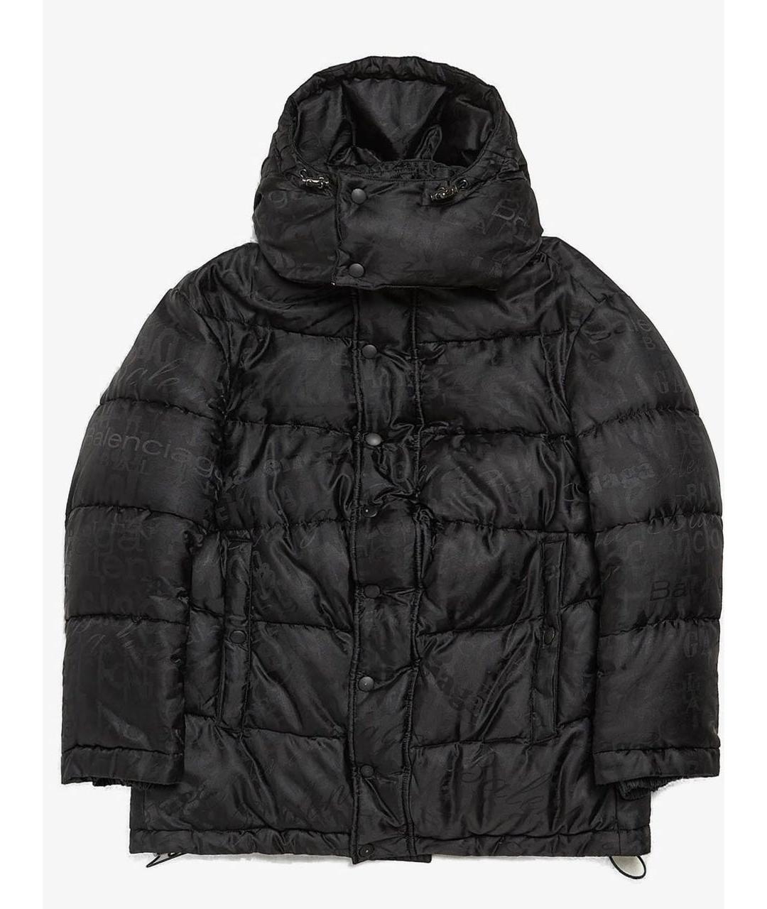 BALENCIAGA Черный хлопковый пуховик, фото 9
