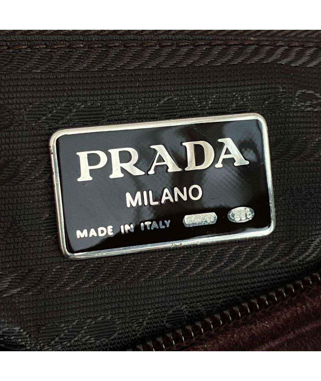 PRADA Коричневая сумка с короткими ручками, фото 3