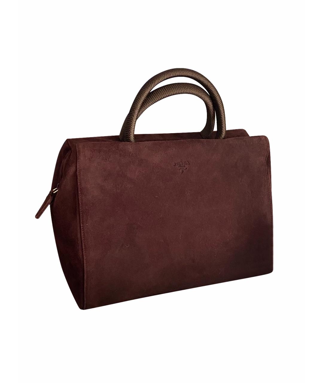 PRADA Коричневая сумка с короткими ручками, фото 1