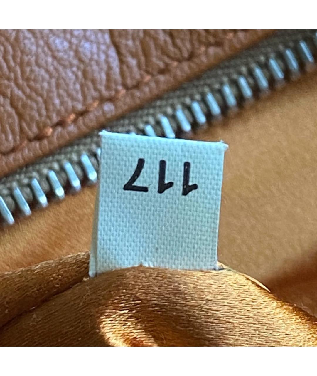 PRADA Коричневая кожаная сумка с короткими ручками, фото 6