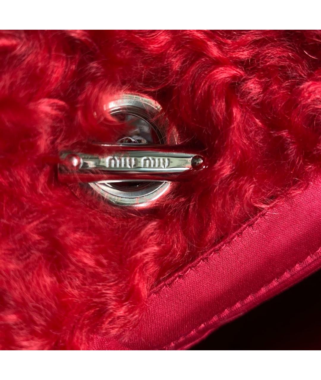 MIU MIU Красная сумка с короткими ручками, фото 4
