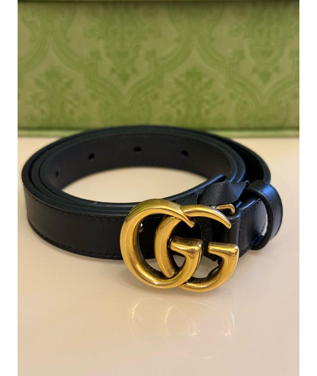 GUCCI Черный кожаный ремень, фото 5