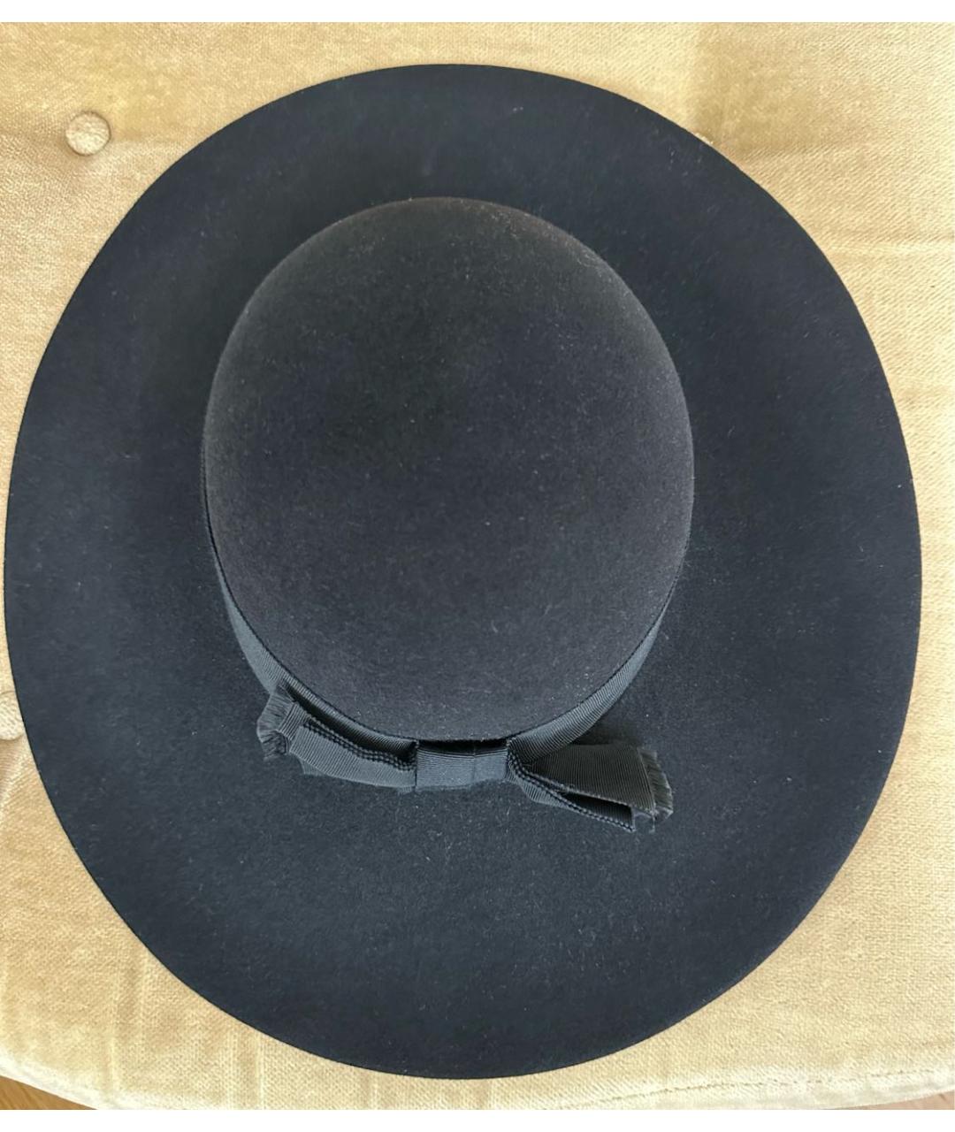 SAINT LAURENT Черная шерстяная шляпа, фото 3