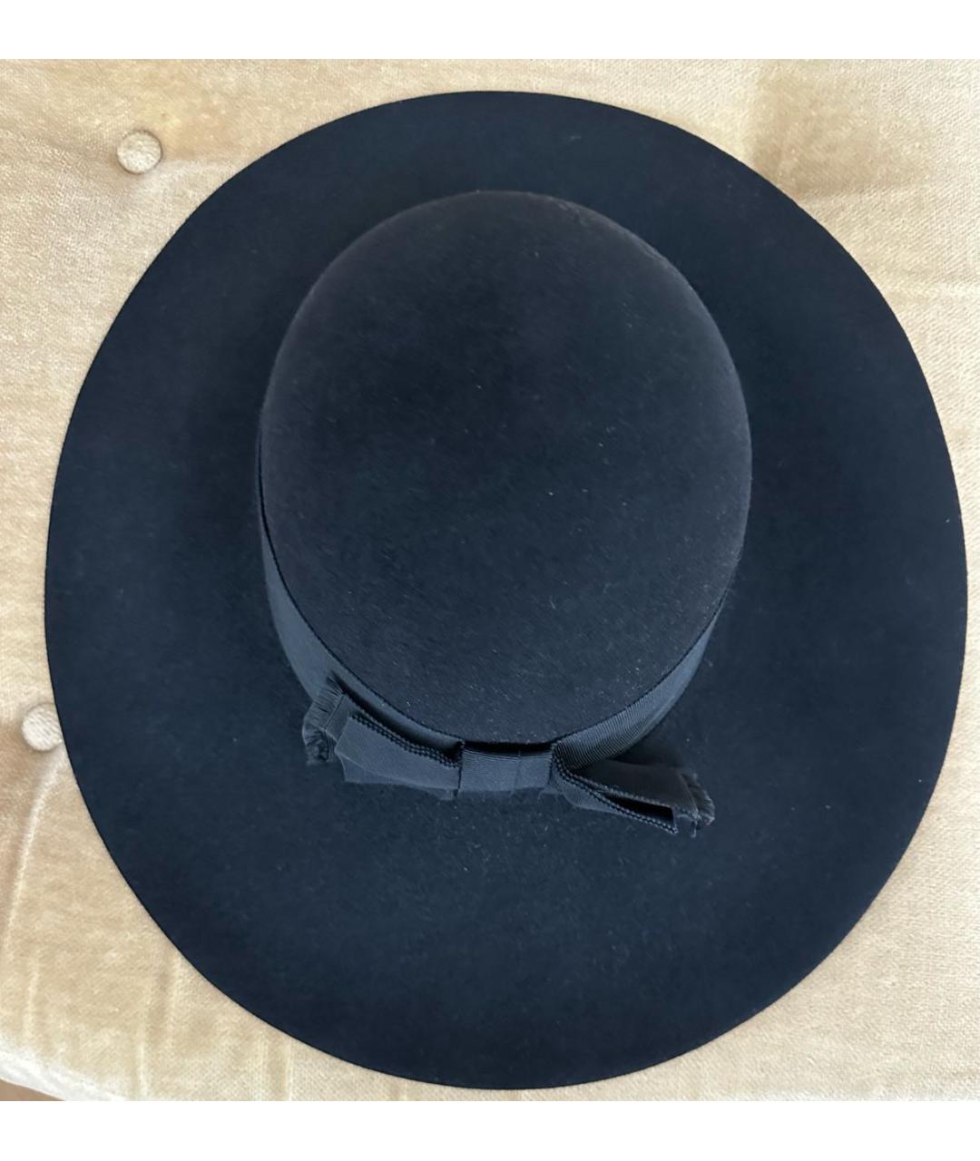 SAINT LAURENT Черная шерстяная шляпа, фото 4