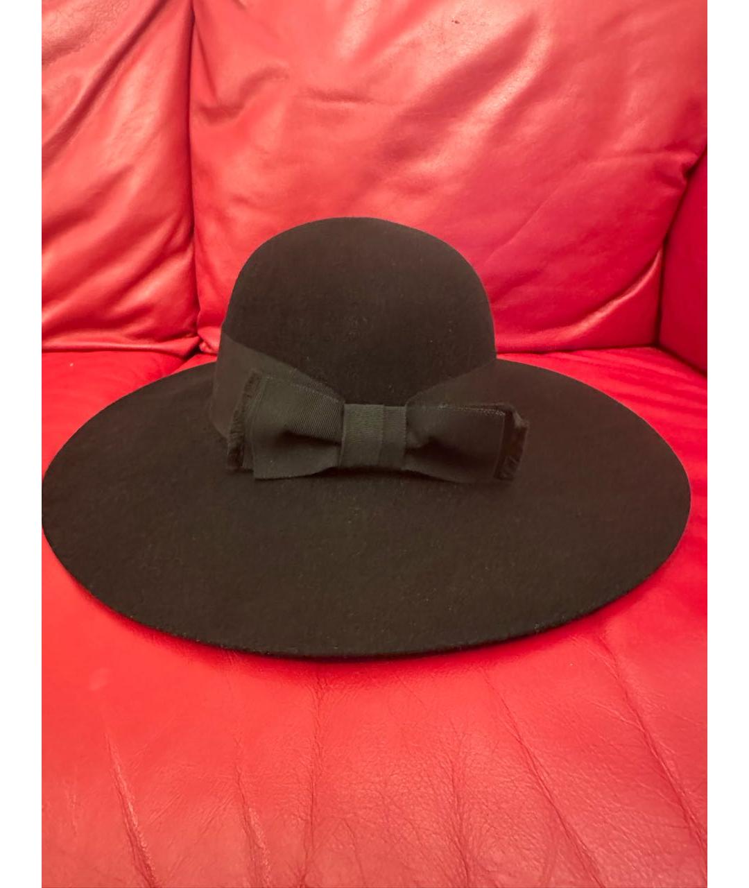 SAINT LAURENT Черная шерстяная шляпа, фото 6