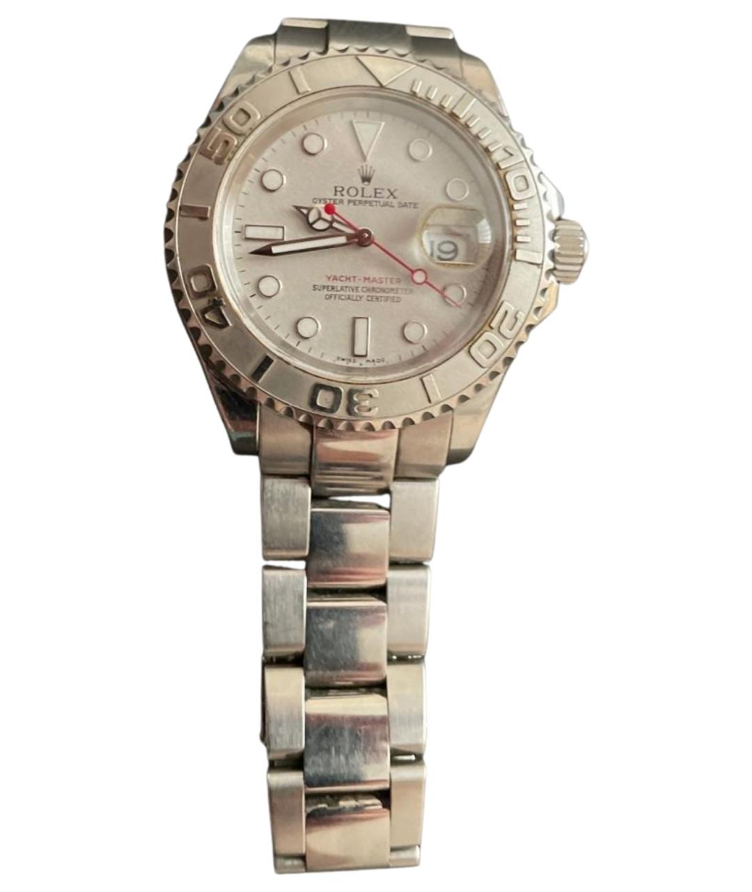 ROLEX Серебряные платиновые часы, фото 1