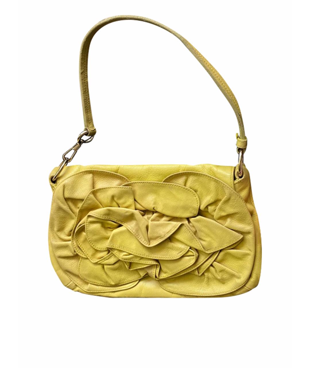 SAINT LAURENT Желтая сумка с короткими ручками, фото 1