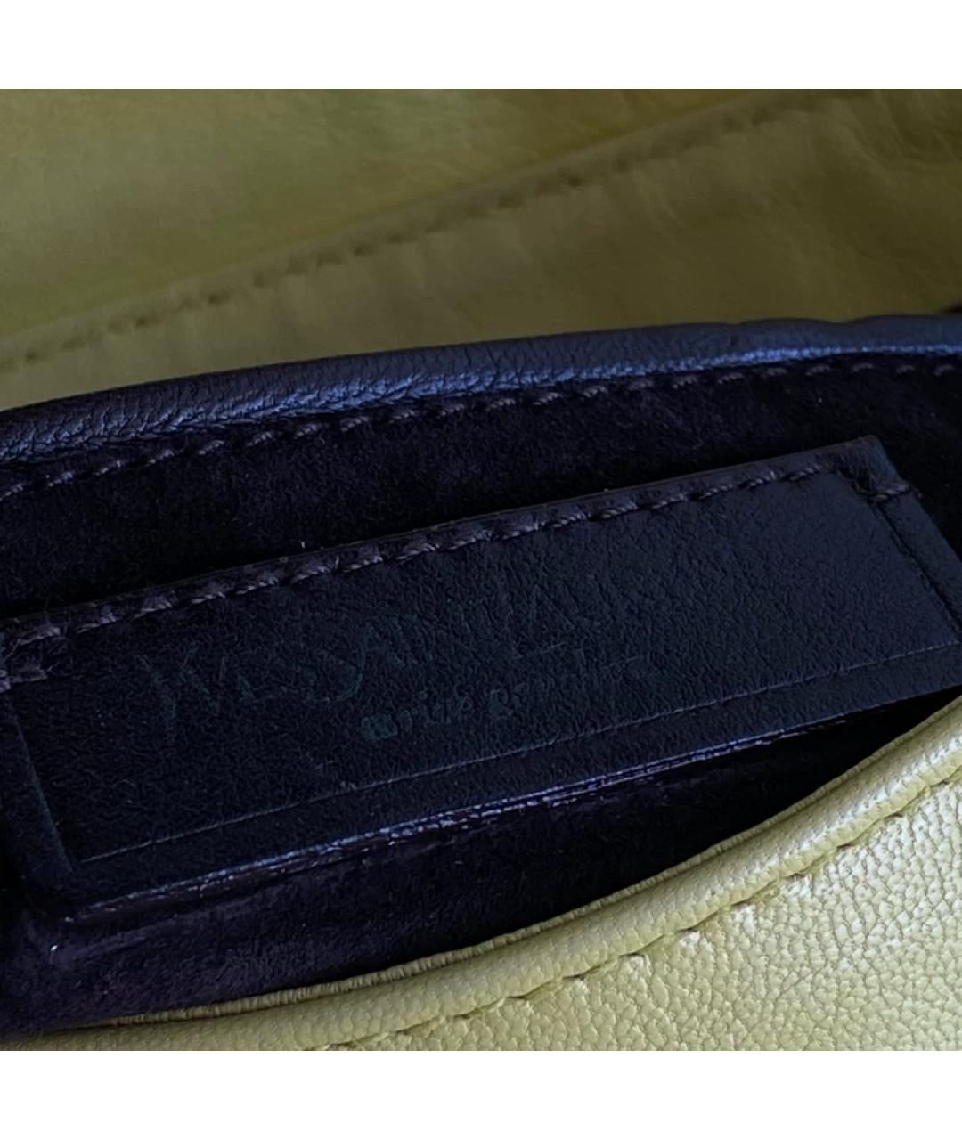 SAINT LAURENT Желтая сумка с короткими ручками, фото 3