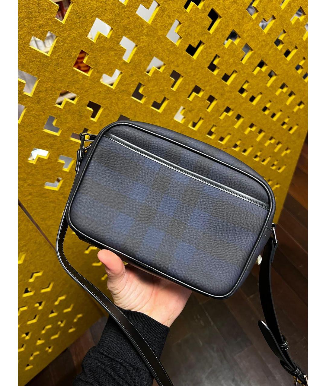 BURBERRY Синяя кожаная сумка на плечо, фото 4