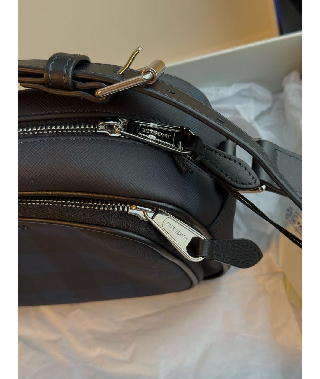 BURBERRY Синяя кожаная сумка на плечо, фото 6