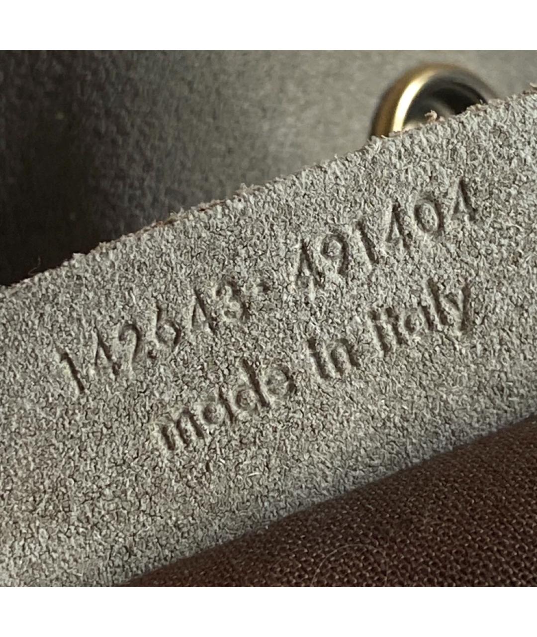 SAINT LAURENT Коричневая деним сумка с короткими ручками, фото 4