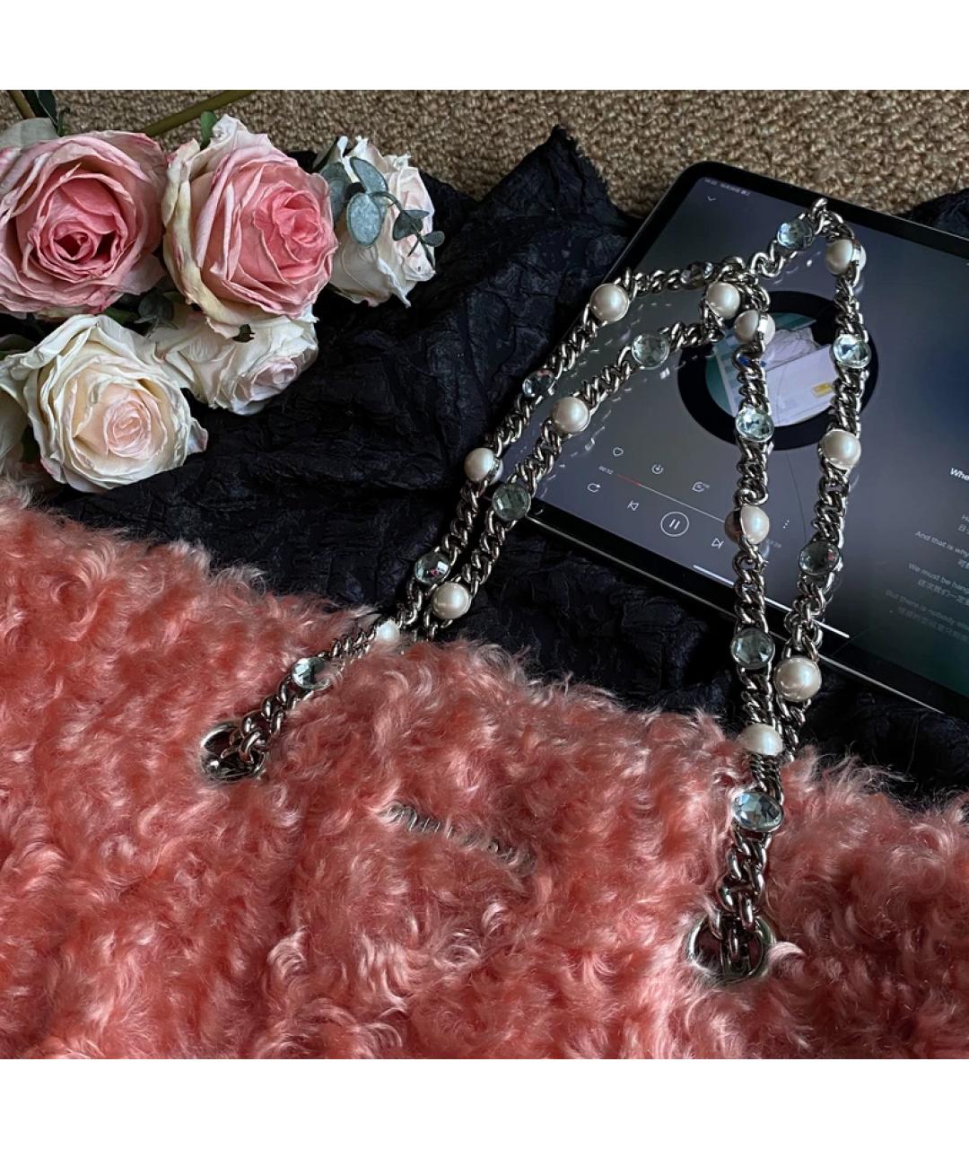 MIU MIU Розовая меховая сумка с короткими ручками, фото 2