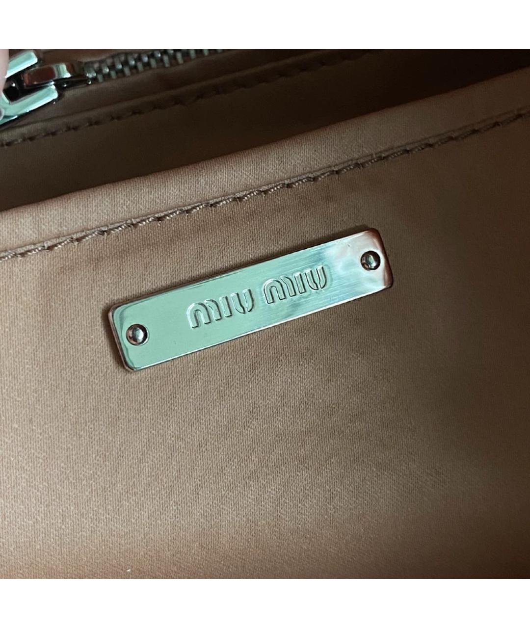 MIU MIU Розовая меховая сумка с короткими ручками, фото 7