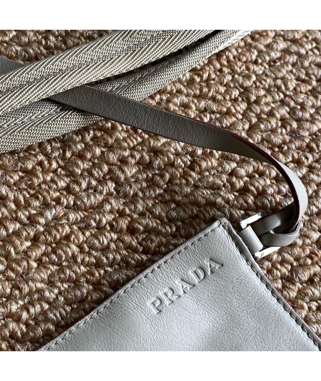 PRADA Бежевая тканевая сумка с короткими ручками, фото 2