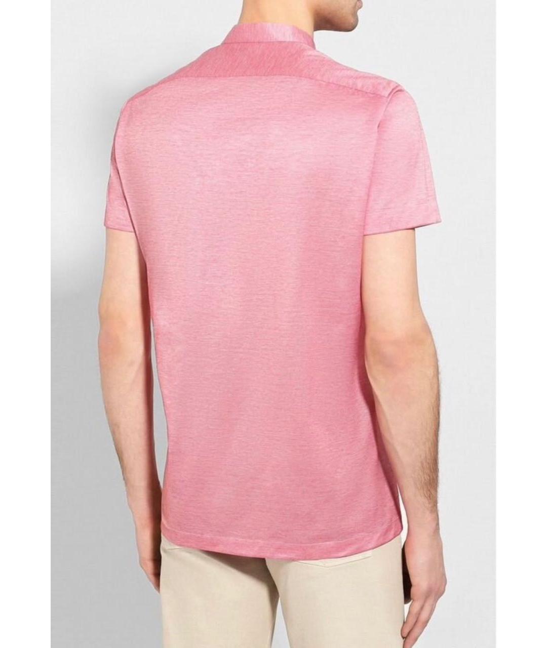 KITON Розовое хлопковое поло с коротким рукавом, фото 3