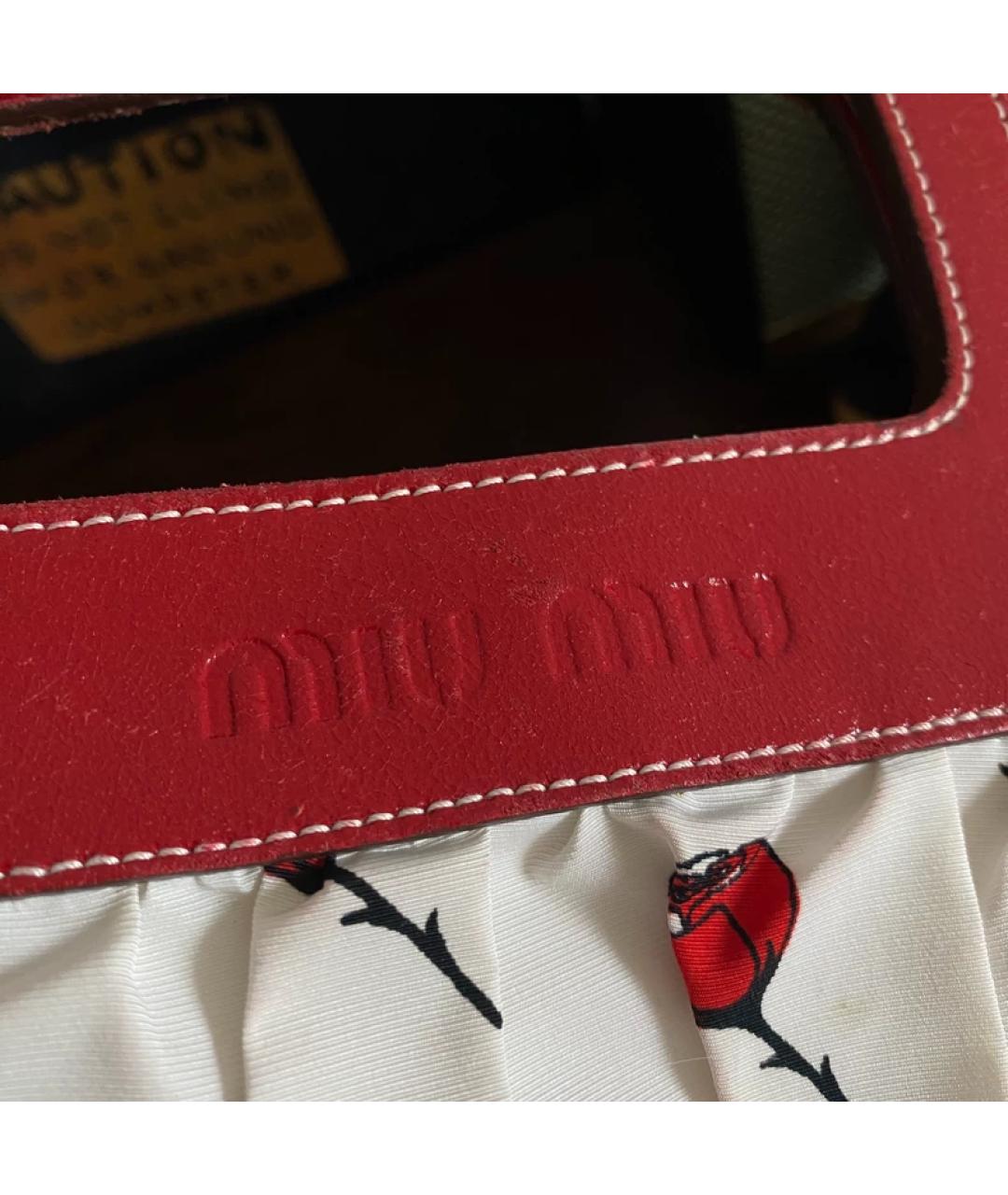 MIU MIU Красная сумка с короткими ручками, фото 4