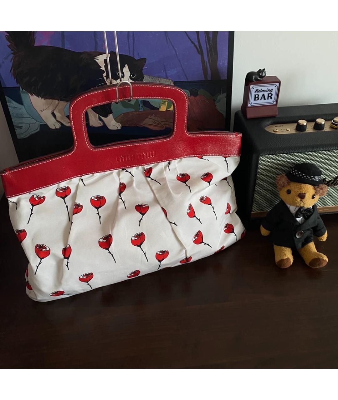 MIU MIU Красная сумка с короткими ручками, фото 5