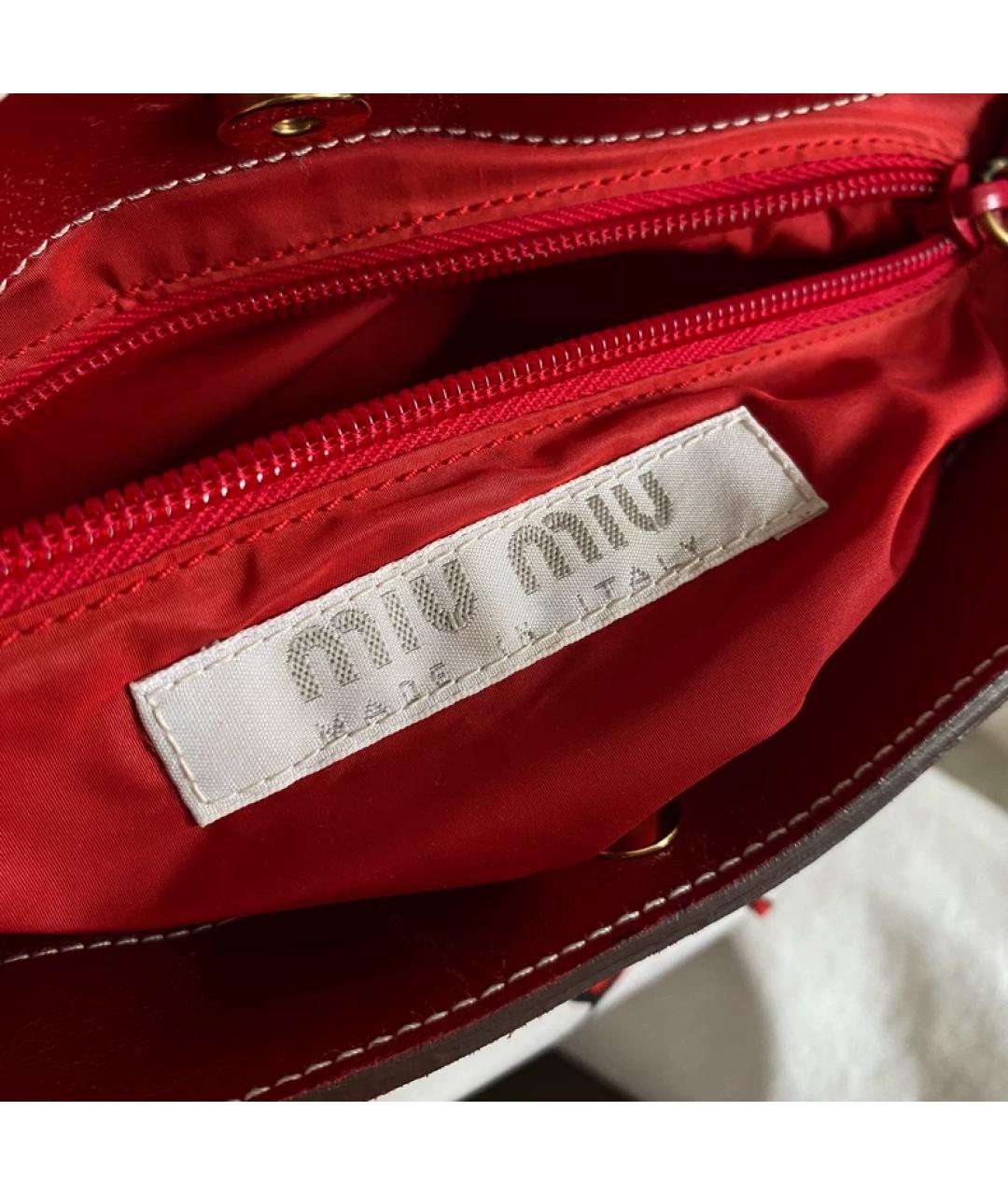 MIU MIU Красная сумка с короткими ручками, фото 2